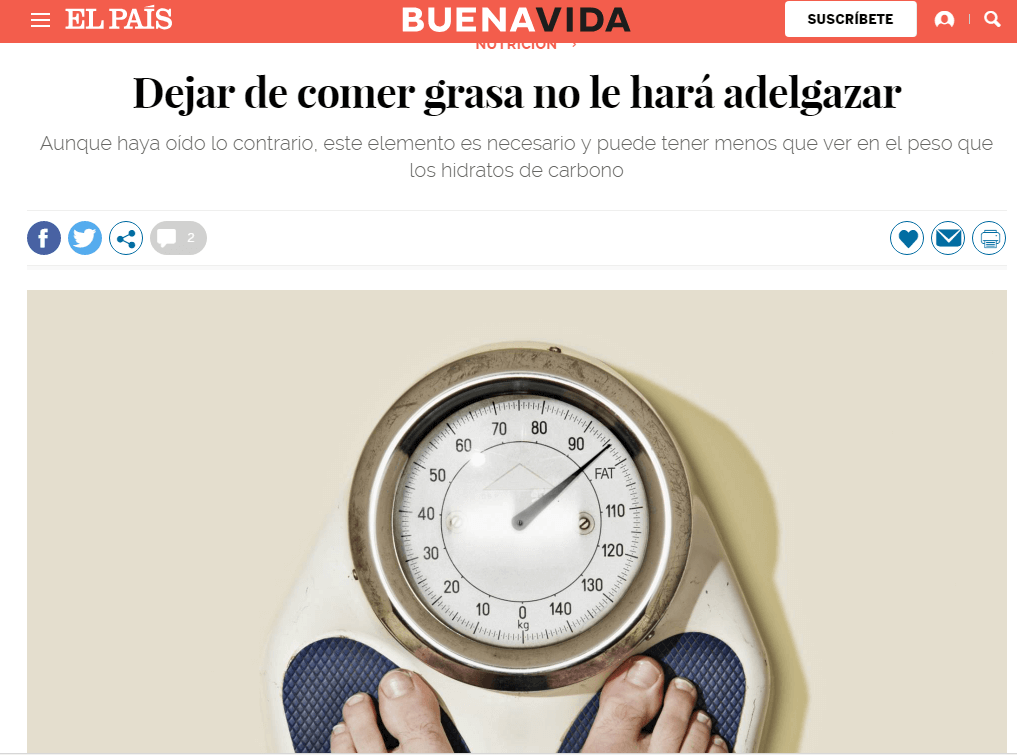 Los periódicos más importantes del país se hacen eco de los avances en el terreno de la nutrición.